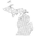 Michigan Map with counties