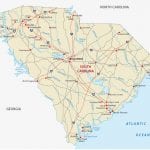 Road Map of South Carolina