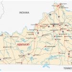 Road map of Kentucky
