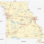 Road map of Missouri