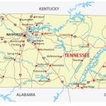 Road map of Tennessee