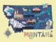 Tourist map of Montana