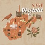 Tourist map of West Virginia