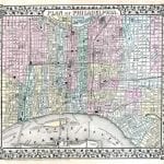 1870 Antique Map of Philadelphia