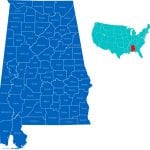 Alabama Map with counties