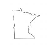 Blank Outline Map of Minnesota