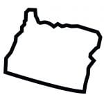 Blank outline Map of Oregon State