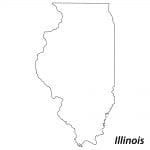 Blank outline map of Illinois