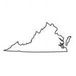 Blank outline map of Virginia