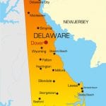 Detailed Map of Delaware and surrounding areas