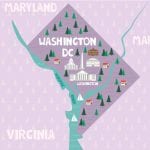 Map of Washington DC Monuments