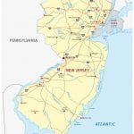 Road Map of New Jersey