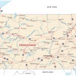 Road map of Pennsylvania