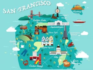 Tourist Map of San Francisco with attractions