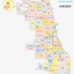 chicago neighborhood map with flag