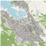 vector map of the city of San Jose, California, USA