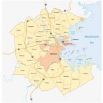 Map of Boston and Surrounding Area