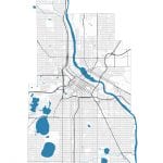 Detailed map of Minneapolis city administrative area