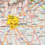 Map of Atlanta and surrounding areas