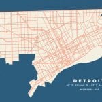 Map of Detroit Area