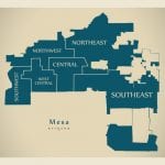 Map of Mesa, az neighborhoods