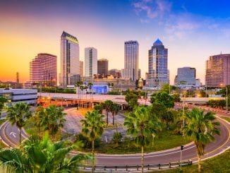 Tampa, Florida, USA downtown skyline.