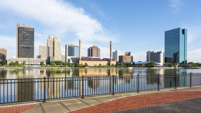 A panoramic view of downtown Toledo