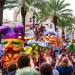 Mardi Gras parades through the streets of New Orleans