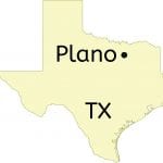 Plano city location on Texas map