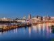 St. Paul, Minnesota night skyline along the Mississippi River