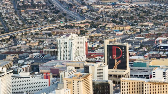 Aerial view of old downtown North Las Vegas