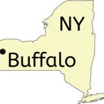 Buffalo city location on New York state map