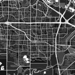 Dark vector art map of Irving, Texas, UnitedStates