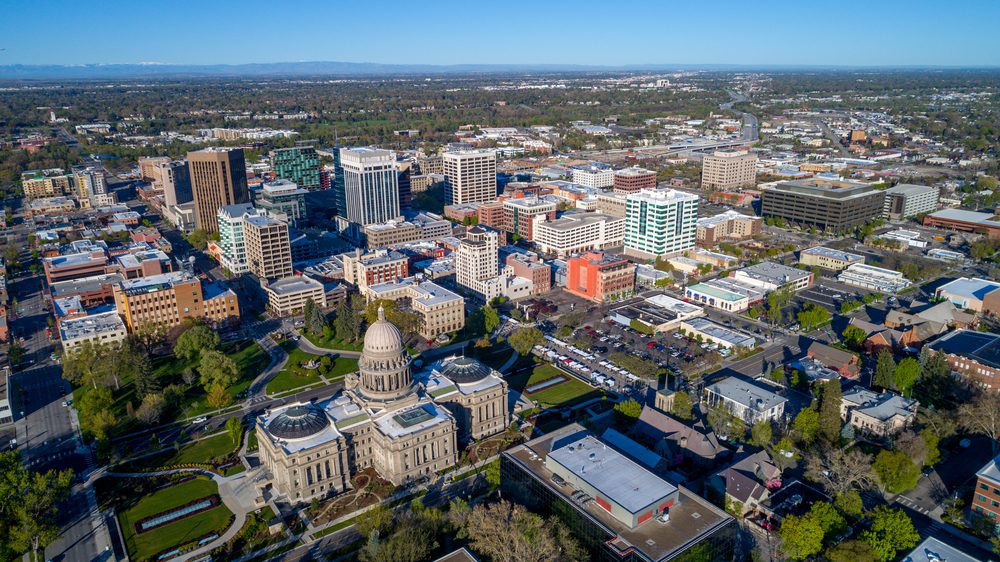 Idaho State Capital Building And City Of Boise 