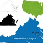 Location of Richmond in Virginia map