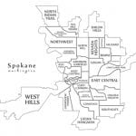 Map of Spokane Washington Neighborhoods