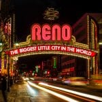The famous (newer) Biggest Little City in the World sign in Reno Nevada