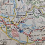 road map of Boise, Idaho state and surrounding area