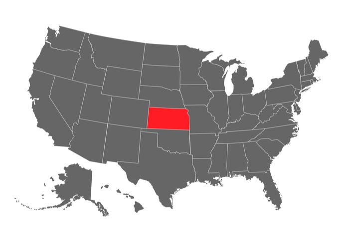 Where is Kansas Located on a US map