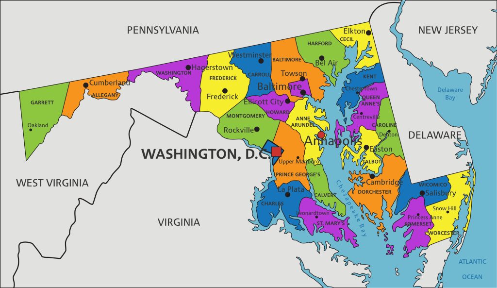 Where Is Maryland Located Where Is Maryland On A US Map Fun Facts   Where Is Maryland Located 1024x593 