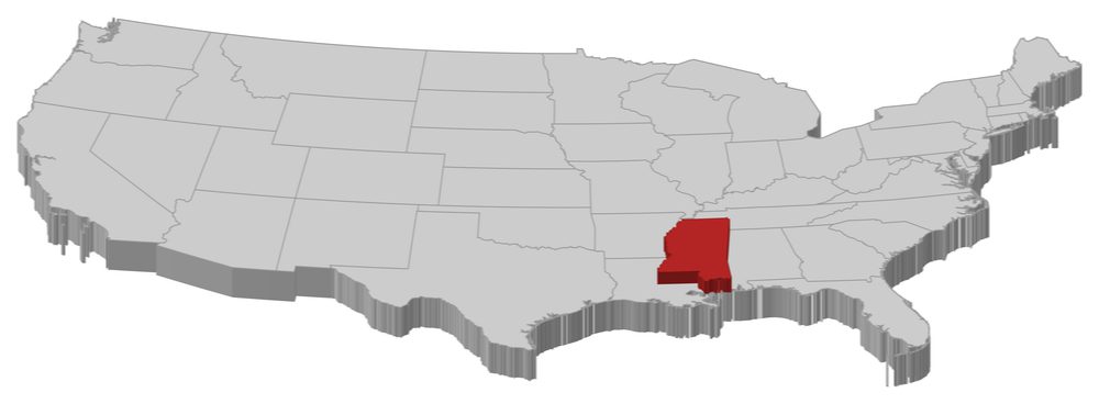 Where is Mississippi Located on a US map