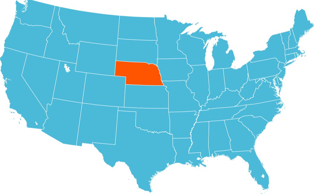 Where is Nebraska Located on a US map