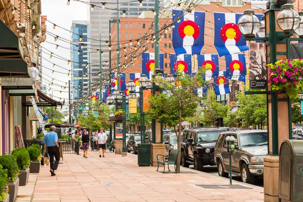  Historical Larimer Square in the Summer.