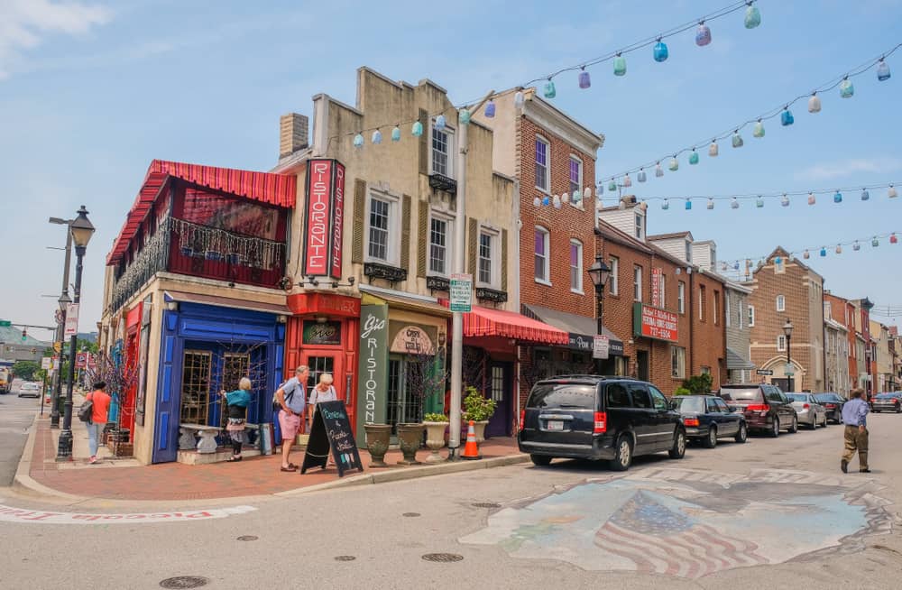 Little Italy district in Baltimore, Maryland, 