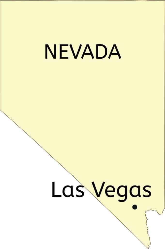 Where is Las Vegas located on the map