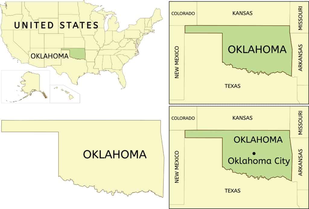 Where is Oklahoma City (Oklahoma) located on the map