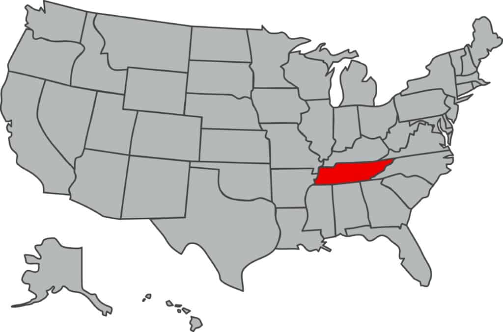 Where is Tennessee Located on the US map