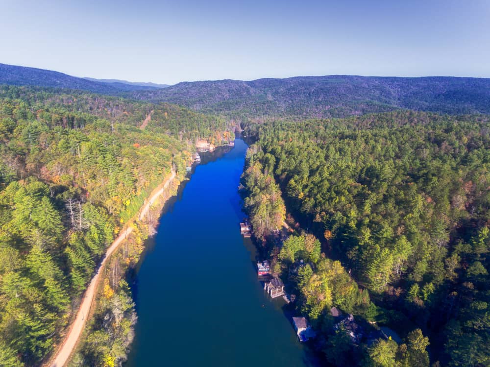 Lake Rabun in North Georgia, USA