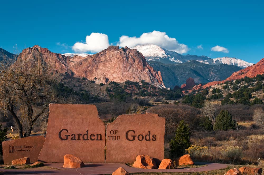 Garden of the Gods Park East Entrance at Colorado Springs