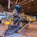 Historic locomotive displayed at the California State Railroad Museum